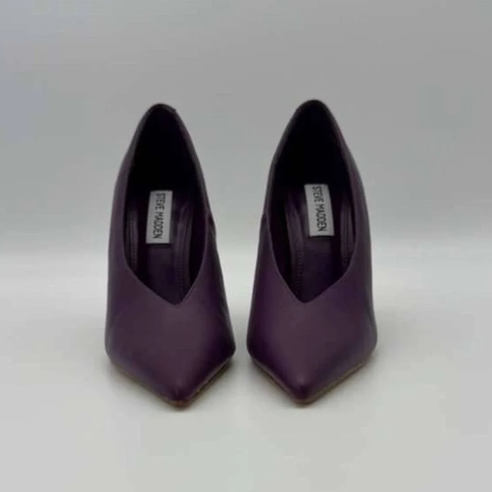Steve Madden Sedona Purple Leather Western Pointed Toe Boots Women's Size 6‎ NWT
